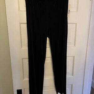 Cyrus Black Ribbed-Textured Pants